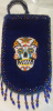 Xlge Purple Smart Ph. Bag w/ Day of the Dead Skull
